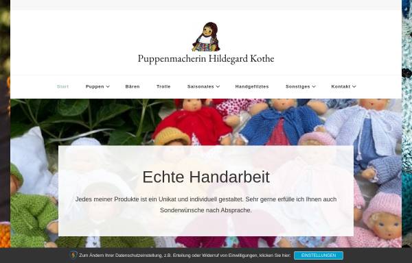Vorschau von www.puppenmacherin.com, Puppenmacherin, Hildegard Kothe