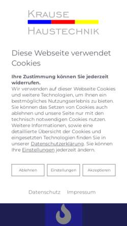 Vorschau der mobilen Webseite www.krause-haustechnik.com, Krause Haustechnik OHG