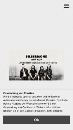 Vorschau der mobilen Webseite www.silbermond.de, Silbermond