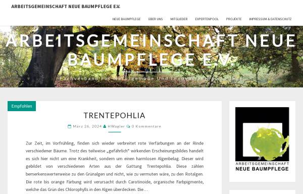 Vorschau von www.neue-baumpflege.de, Arbeitsgemeinschaft Neue Baumpflege e. V.