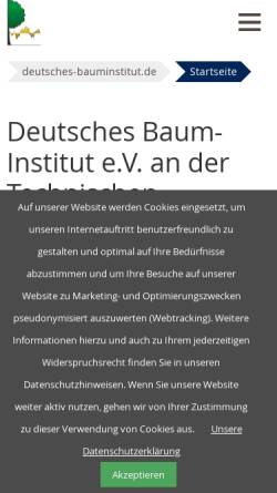 Vorschau der mobilen Webseite dendro-institut.de, Institut für Dendrochronologie, Baumpflege und Gehölzmanagement Tharandt e.V.