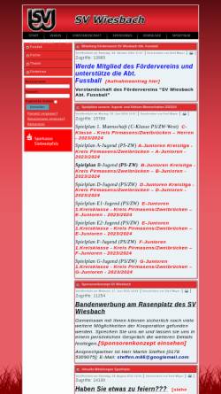 Vorschau der mobilen Webseite www.svwiesbach.de, Sportverein Wiesbach e.V.