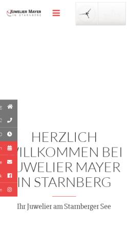 Vorschau der mobilen Webseite www.juwelierinstarnberg.de, M.Mayer und B.Kieninger GmbH und A.Schmid oHG
