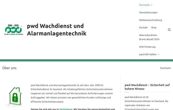 Vorschau von pwd-wachdienst.de, pwd Wachdienst und Alarmanlagentechnik Michael Maas