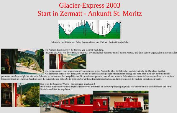 Vorschau von www.cjkchristina.de, Glacier-Express 2003 [Christina Kleinholz]