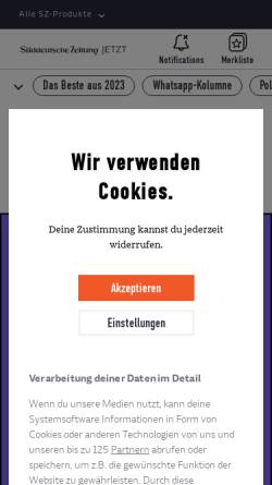 Vorschau der mobilen Webseite jetzt.sueddeutsche.de, Fan-Fiction ist eine ernstzunehmende Literaturform