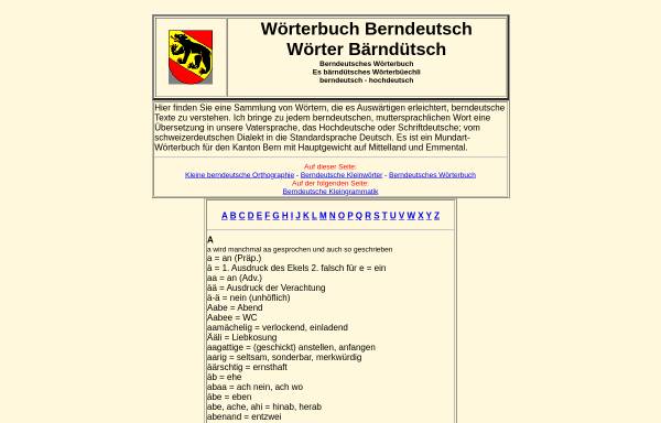 Berndeutsches Wörterbuch/Bärndütsches Wörterbüechli