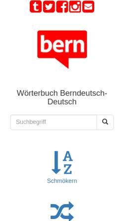 Vorschau der mobilen Webseite www.berndeutsch.ch, Berndeutsch-Lexikon
