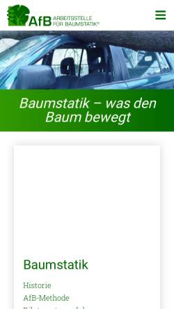 Vorschau der mobilen Webseite baumstatik.de, Sinn, Thomas - Arbeitsstelle für Baumstatik