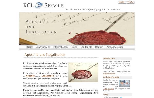 Vorschau von apostille-service.de, Ricardo Amarilla del Sastre - Apostille und Legalisation