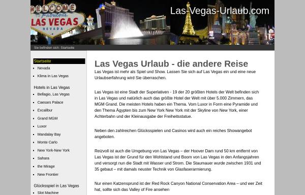 Vorschau von www.las-vegas-urlaub.com, Las-Vegas-Urlaub