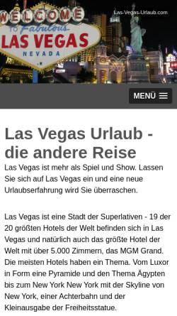 Vorschau der mobilen Webseite www.las-vegas-urlaub.com, Las-Vegas-Urlaub