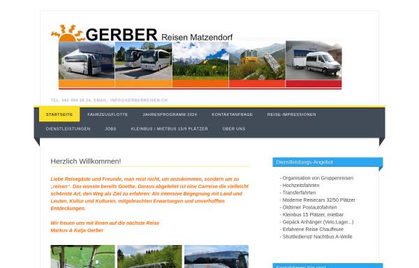Vorschau von www.gerberreisen.ch, Gerber Reisen