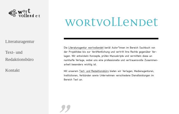 Vorschau von www.wortvollendet.de, Wortvollendet - Marion Appelt & Pia Gelpke GbR