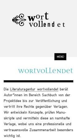 Vorschau der mobilen Webseite www.wortvollendet.de, Wortvollendet - Marion Appelt & Pia Gelpke GbR