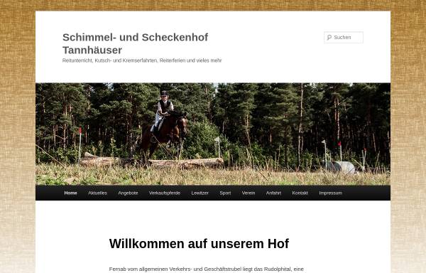 Vorschau von www.hof-tannhaeuser.de, Schimmel- & Scheckenhof Tannhäuser
