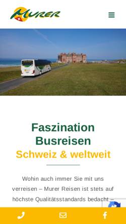 Vorschau der mobilen Webseite murer-reisen.ch, Murer Busreisen GmbH