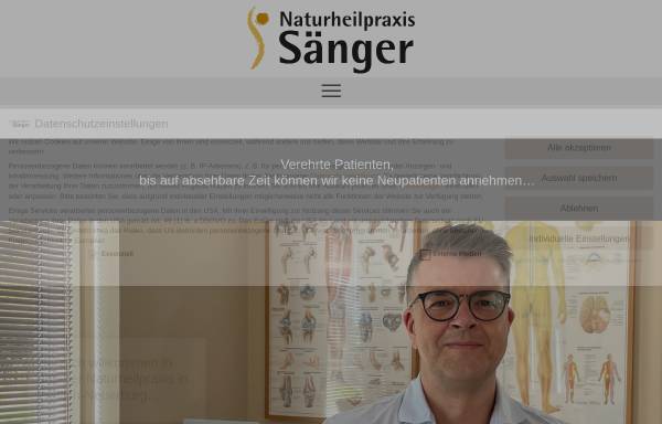 Vorschau von naturheilpraxis-saenger.de, Naturheilpraxis Sänger & Partner