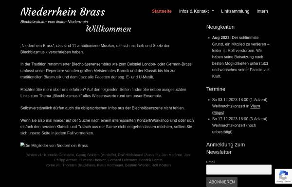 Vorschau von www.niederrheinbrass.de, Niederrhein Brass
