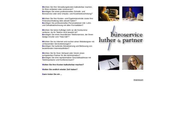 Vorschau von www.bueroservice-luther.de, Büroservice Luther und Partner