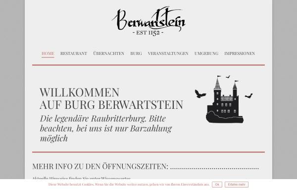 Vorschau von www.burgberwartstein.de, Burg Berwartstein
