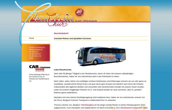 Vorschau von www.zumstein-reisen.ch, Zumstein Car-Reisen AG