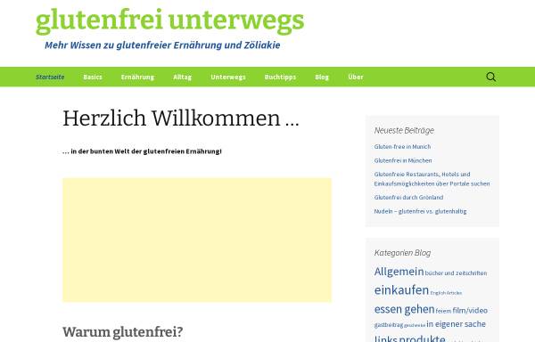 Vorschau von www.glutenfrei-unterwegs.de, Glutenfrei unterwegs