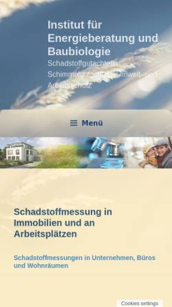 Vorschau der mobilen Webseite www.institut-beb.de, Tom Berkefeld, Institut für Energieberatung und Baubiologie