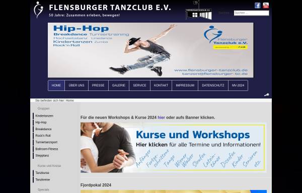 Vorschau von www.flensburger-tanzclub.de, Flensburger Tanzclub