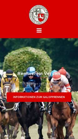 Vorschau der mobilen Webseite www.rennverein-verden.de, Rennverein-Verden e.V.