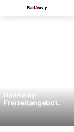 Vorschau der mobilen Webseite www.railaway.ch, RailAway - Ideen für die Freizeit