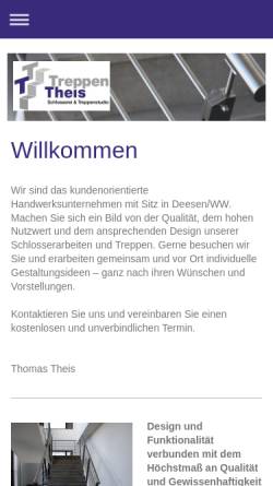 Vorschau der mobilen Webseite www.treppen-theis.de, Treppen Theis