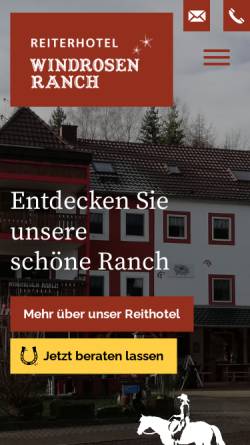 Vorschau der mobilen Webseite www.windrosen-ranch.de, Windrosen Ranch Inhaber Daniela Orth