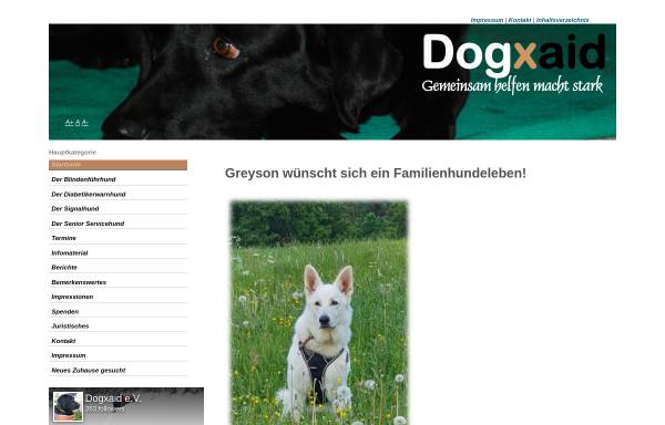 Vorschau von www.dogxaid.org, Dogxaid e.V.