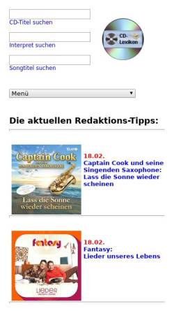Vorschau der mobilen Webseite www.cd-lexikon.de, CD-Lexikon