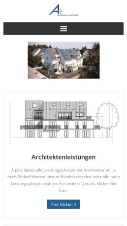 Vorschau der mobilen Webseite www.aplusarchitektur.de, A+ Architekturbüro Trautwein GmbH