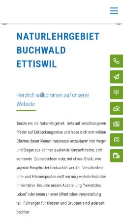 Vorschau der mobilen Webseite www.naturlehrgebiet.ch, Naturlehrgebiet Buchwald