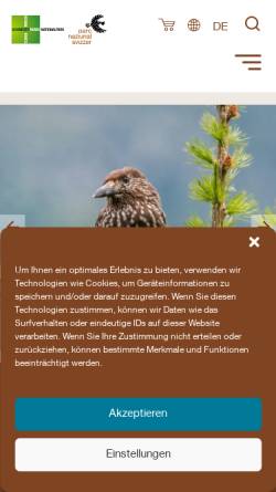 Vorschau der mobilen Webseite www.nationalpark.ch, Schweizerischer Nationalpark