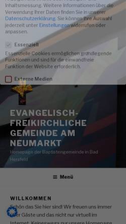 Vorschau der mobilen Webseite www.efg-bad-hersfeld.de, Evangelisch-Freikirchliche Gemeinde