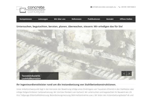 Vorschau von www.concrete-concepts.eu, Concrete concepts Ingenieurgesellschaft mbH