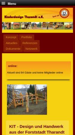 Vorschau der mobilen Webseite www.kitspiel.de, KIT - Kinder Design Tharandt