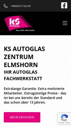 Vorschau der mobilen Webseite www.ks-autoglaszentrum-elmshorn.de, KS Autoglas Zentrum Elmshorn