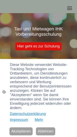 Vorschau der mobilen Webseite www.taxi-verband-nrw.de, Taxi-Verband NRW e.V.