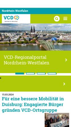 Vorschau der mobilen Webseite www.vcd.org, VCD Landesverband NRW e.V.