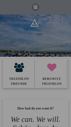 Vorschau der mobilen Webseite www.triathlonfreunde-wittenberg.de, TriathlonFreunde Wittenberg e.V.
