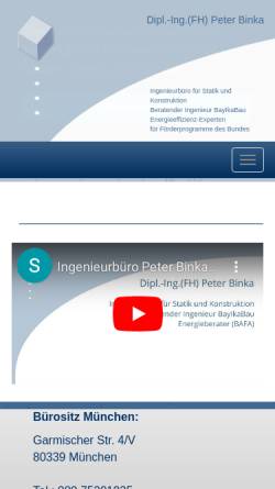 Vorschau der mobilen Webseite www.binka.de, Binka, Peter