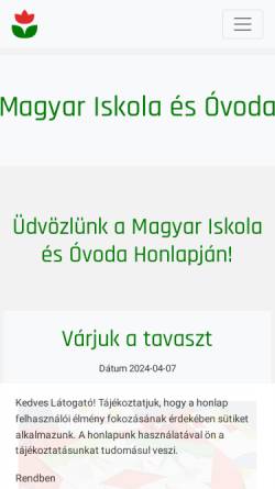 Vorschau der mobilen Webseite ungarische-schule.ch, Ungarische Schule und Kindergarten
