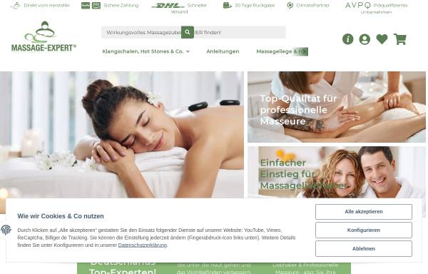 Vorschau von www.massage-expert.de, TrendShed GbR C. Kaczirek / R. Lemke