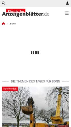 Vorschau der mobilen Webseite www.rheinische-anzeigenblaetter.de, Schaufenster Blickpunkt