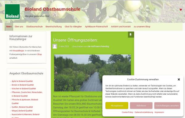Vorschau von www.hoffmann-obstbaumschule.de, Bioland Baumschule und Obstgarten Dr. Ute Hoffmann